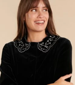 Robe SUZON Velours Stretch Noir