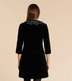 Robe SUZON Velours Stretch Noir -Mode Vêtements Magasin robe suzon.5