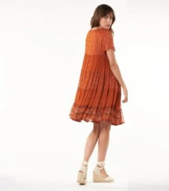 Robe ZAZA Paisley Désiré Tomette -Mode Vêtements Magasin robe zaza paisley.3