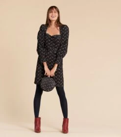 Sac Matelassé AVA Paquerette Noir Fushia -Mode Vêtements Magasin sac ava.3