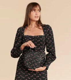 Sac Matelassé AVA Paquerette Noir Fushia -Mode Vêtements Magasin sac ava.4