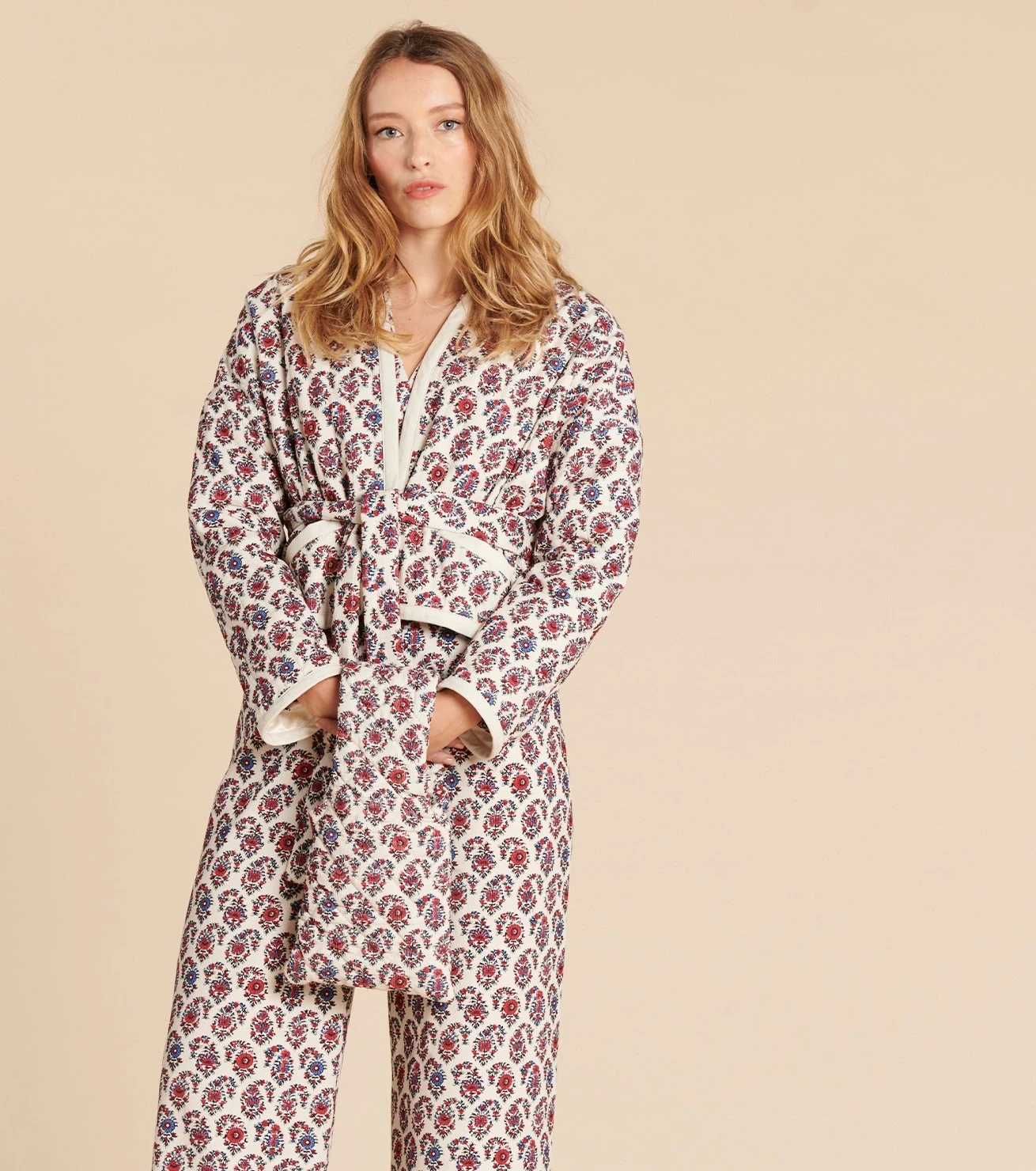 Sac Matelassé HONORE Coton Pondichéry écru 2 Sac Matelassé HONORE Coton Pondichéry écru – Image 2