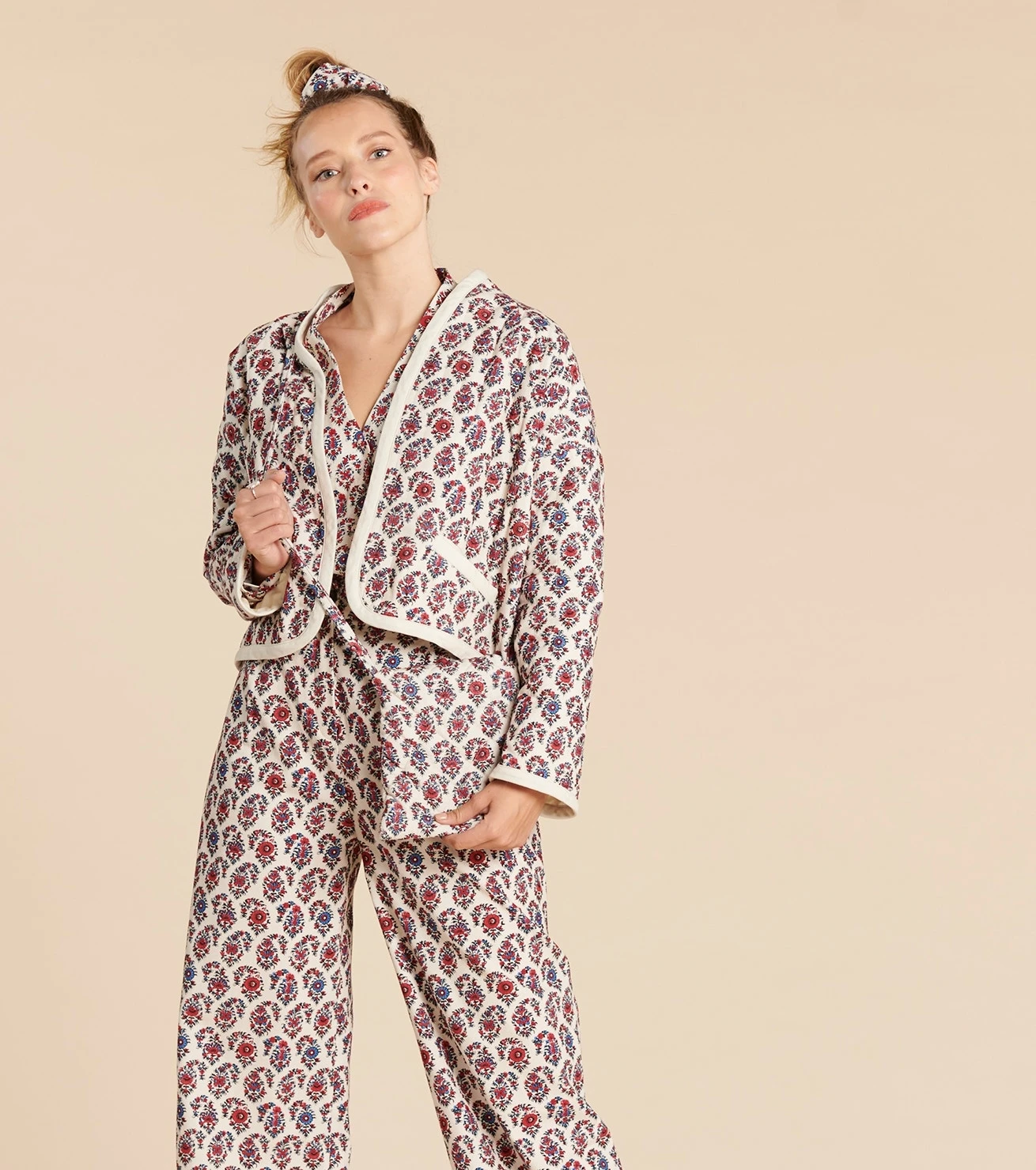 Sac Matelassé HONORE Coton Pondichéry écru 5 Sac Matelassé HONORE Coton Pondichéry écru – Image 5