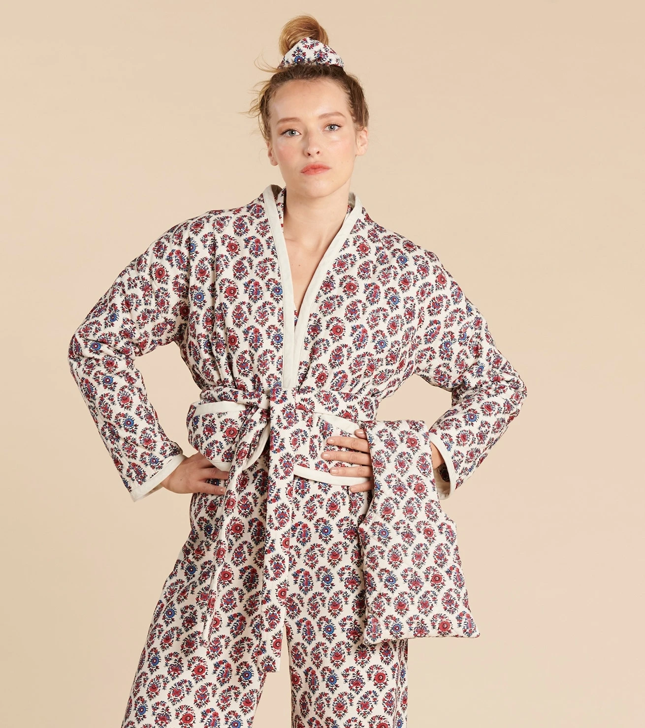 Sac Matelassé HONORE Coton Pondichéry écru 3 Sac Matelassé HONORE Coton Pondichéry écru – Image 3