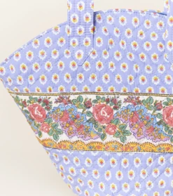 Sac Matelassé MAGUI Coton Fleur De Maussane Lavande -Mode Vêtements Magasin sac magui