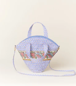 Sac Matelassé MAGUI Coton Fleur De Maussane Lavande -Mode Vêtements Magasin sac magui.2