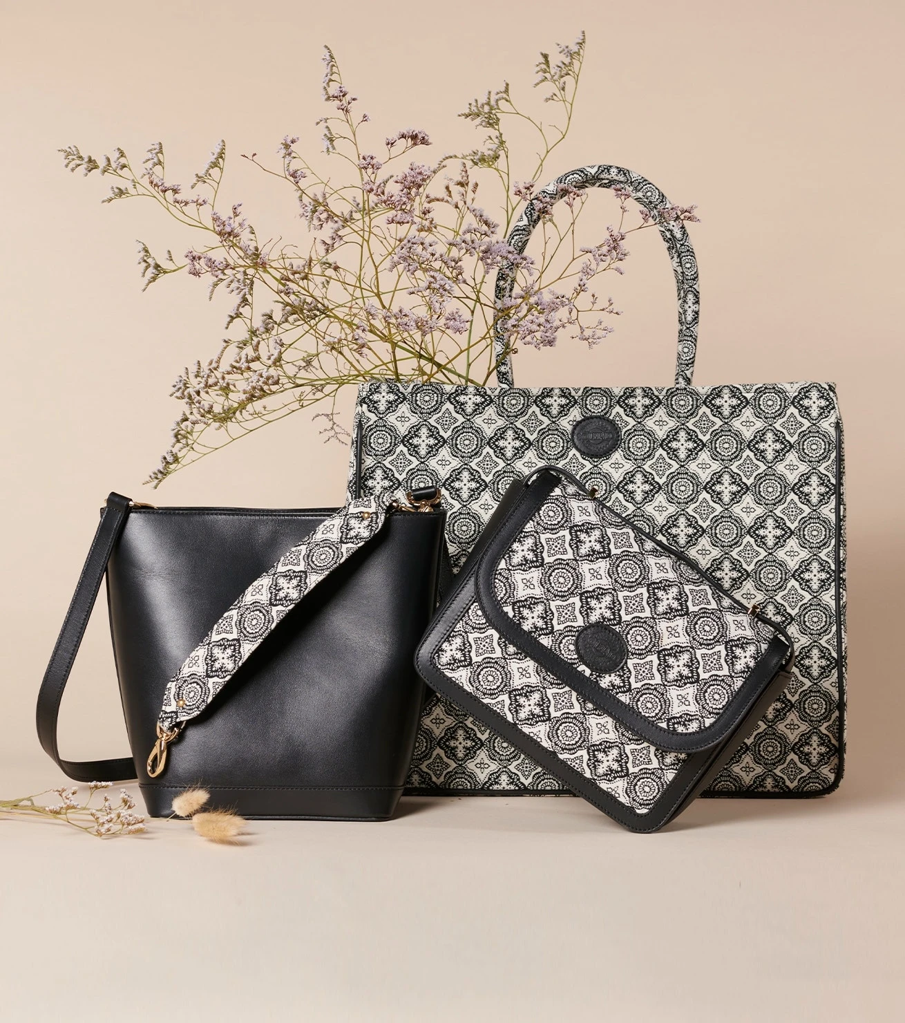 Sac NINO Mosaïque Noir écru 7 Sac NINO Mosaïque Noir écru – Image 7