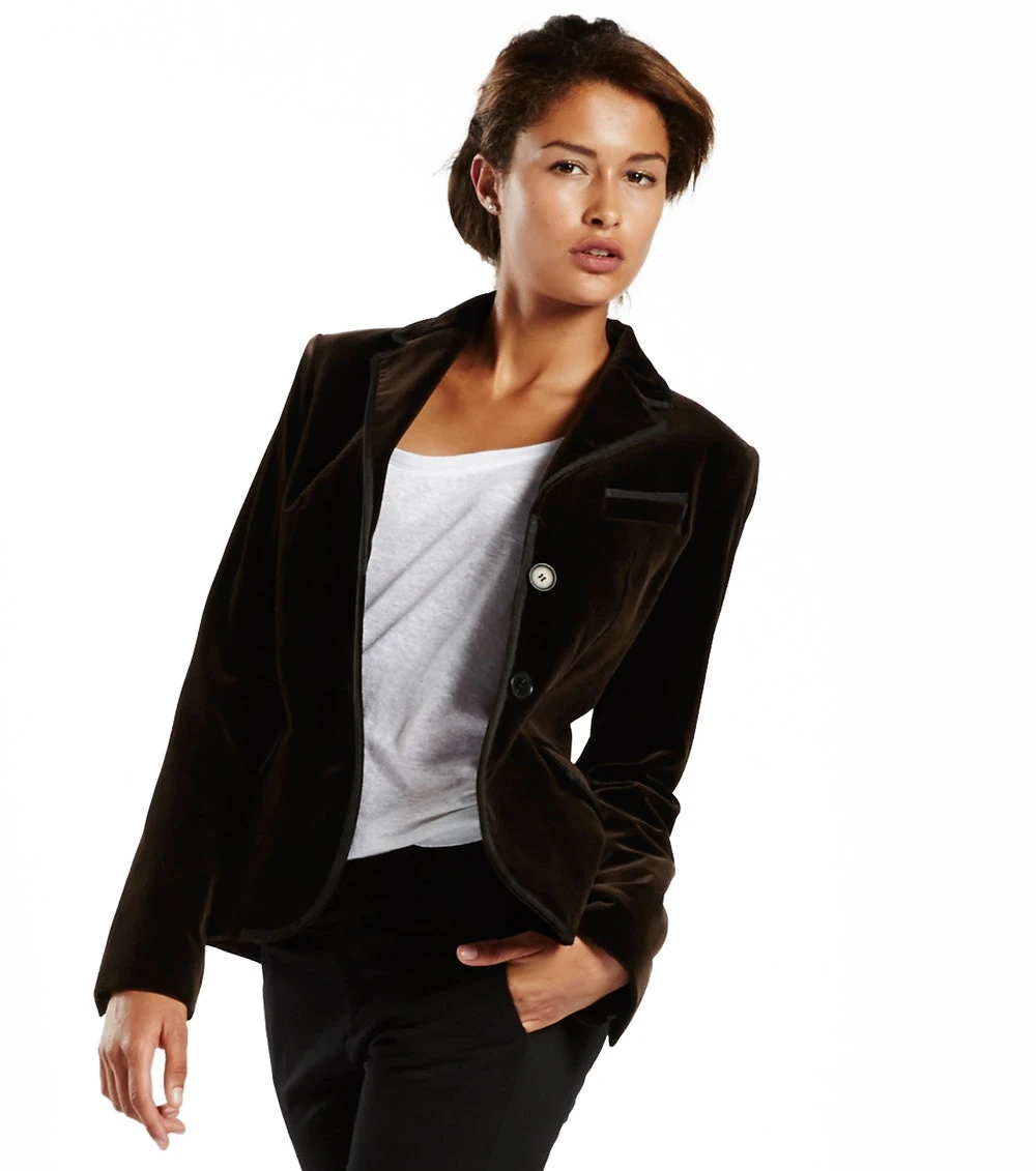 Veste Velours Femme Chloé Marron 1 Veste Velours Femme Chloé Marron