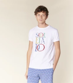 Tee-shirt OLIVIER Blanc Patchwork Souleiado
