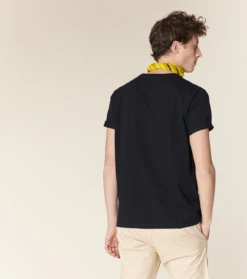 Tee-shirt OLIVIER Noir Patchwork Souleiado -Mode Vêtements Magasin t shirt olivier noir.2