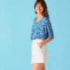 Blouse TAMARA Boutis Bleu