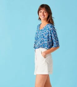 Blouse TAMARA Boutis Bleu