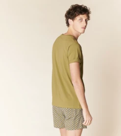 Tee-shirt OLIVIER Kaki Serigraphie Souleiado -Mode Vêtements Magasin t.shirt olivier kaki.1