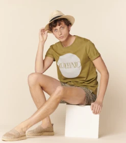 Tee-shirt OLIVIER Kaki Serigraphie Souleiado