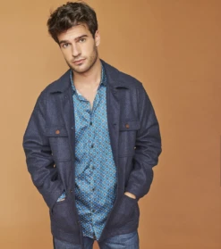 Surchemise THEODORE En Flanelle Navy