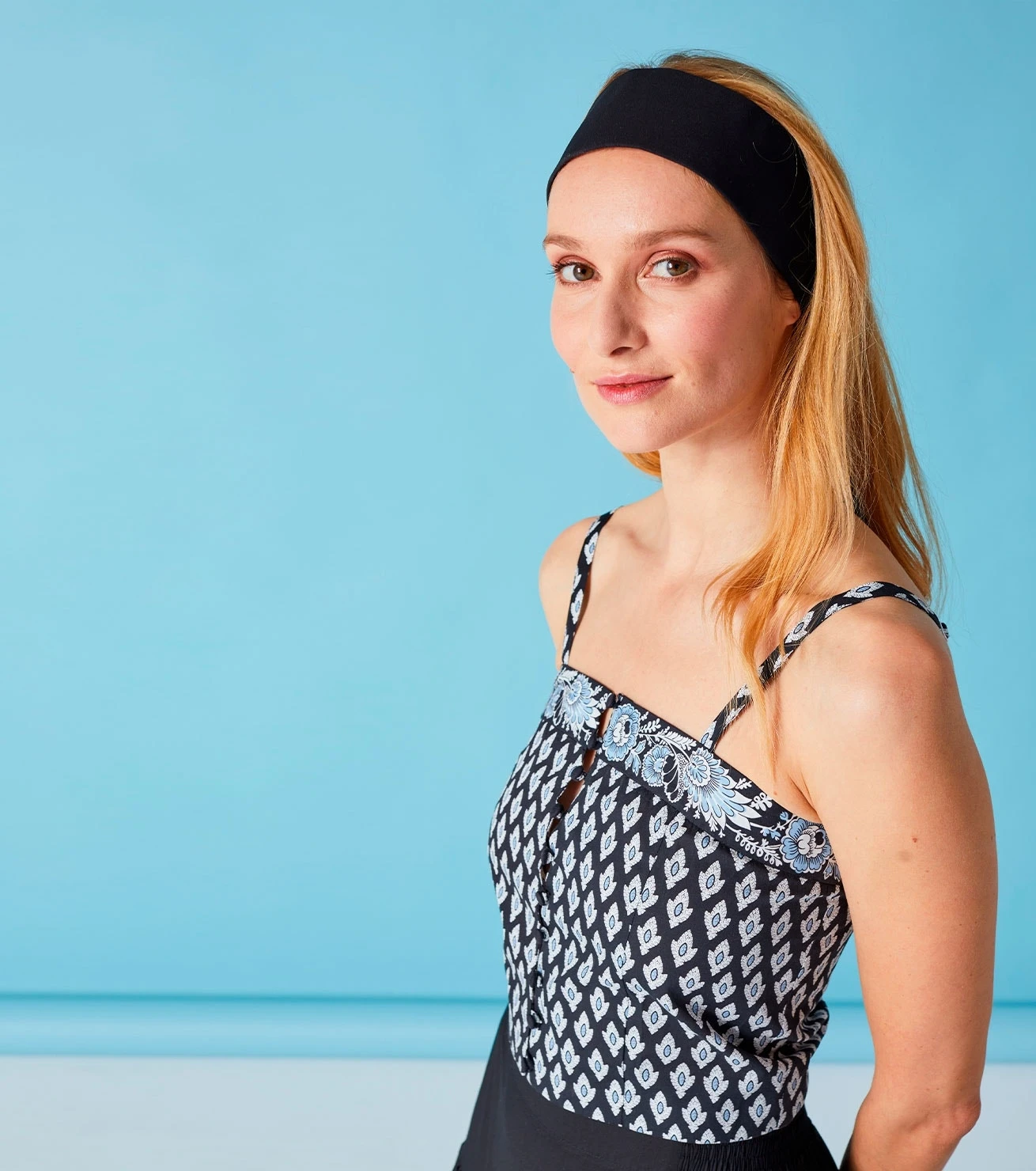 Top JEANNE PALMETTE Noir Blanc Ciel 3 Top JEANNE PALMETTE Noir Blanc Ciel – Image 3