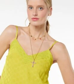 Débardeur LETTY Jacquard Fleur D'Arles Anis