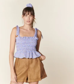 Top MUSETTE Fleur De Maussane Lavande -Mode Vêtements Magasin top musette fleur de maussane.2