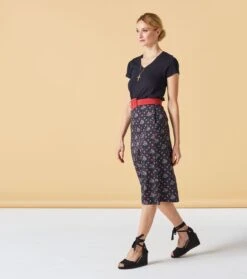 T Shirt CERISE LIN Noir