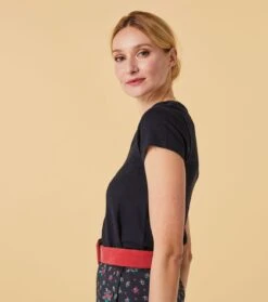 T Shirt CERISE LIN Noir 6 T Shirt CERISE LIN Noir -Mode Vêtements Magasin tshirt cerise noir.3