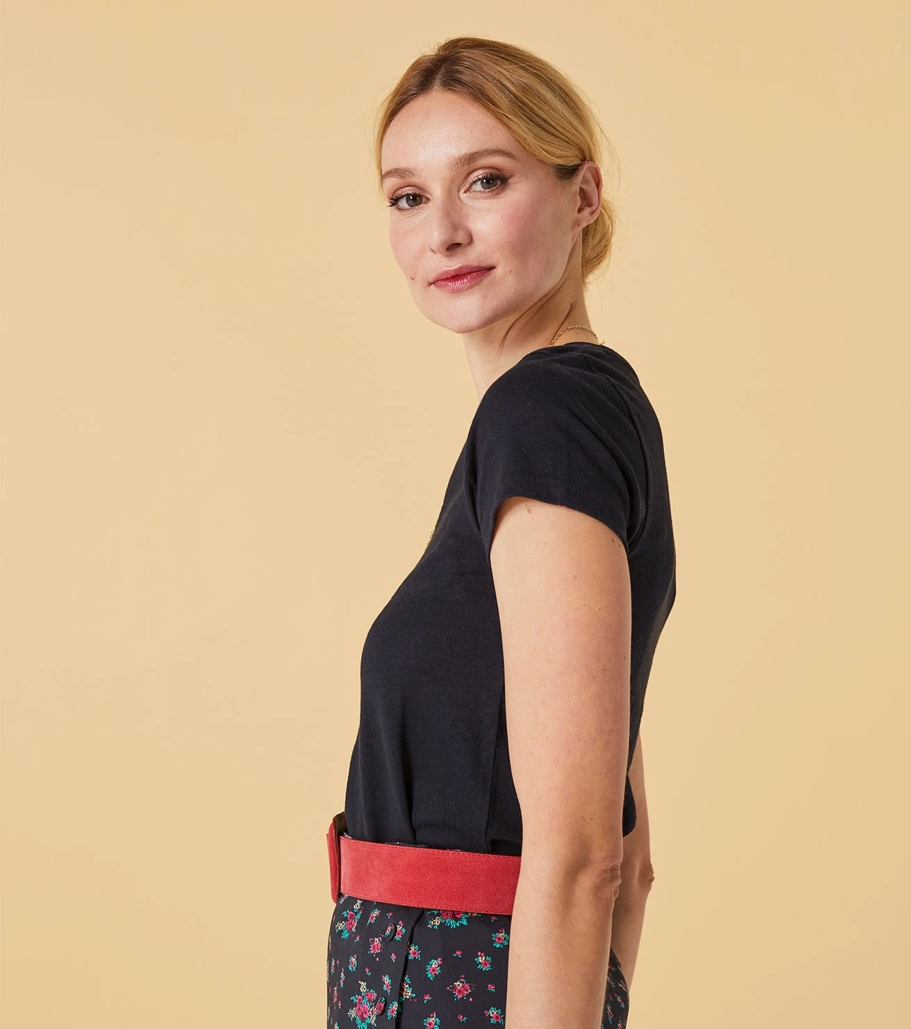 T Shirt CERISE LIN Noir 3 T Shirt CERISE LIN Noir – Image 3