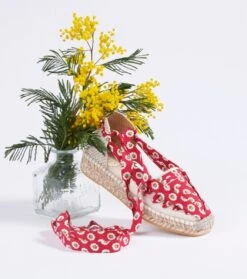 Espadrilles VANINA Fleur De Maussane Rouge