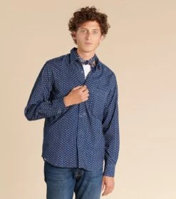 Chemise REGULAR Mini Mouche Indigo