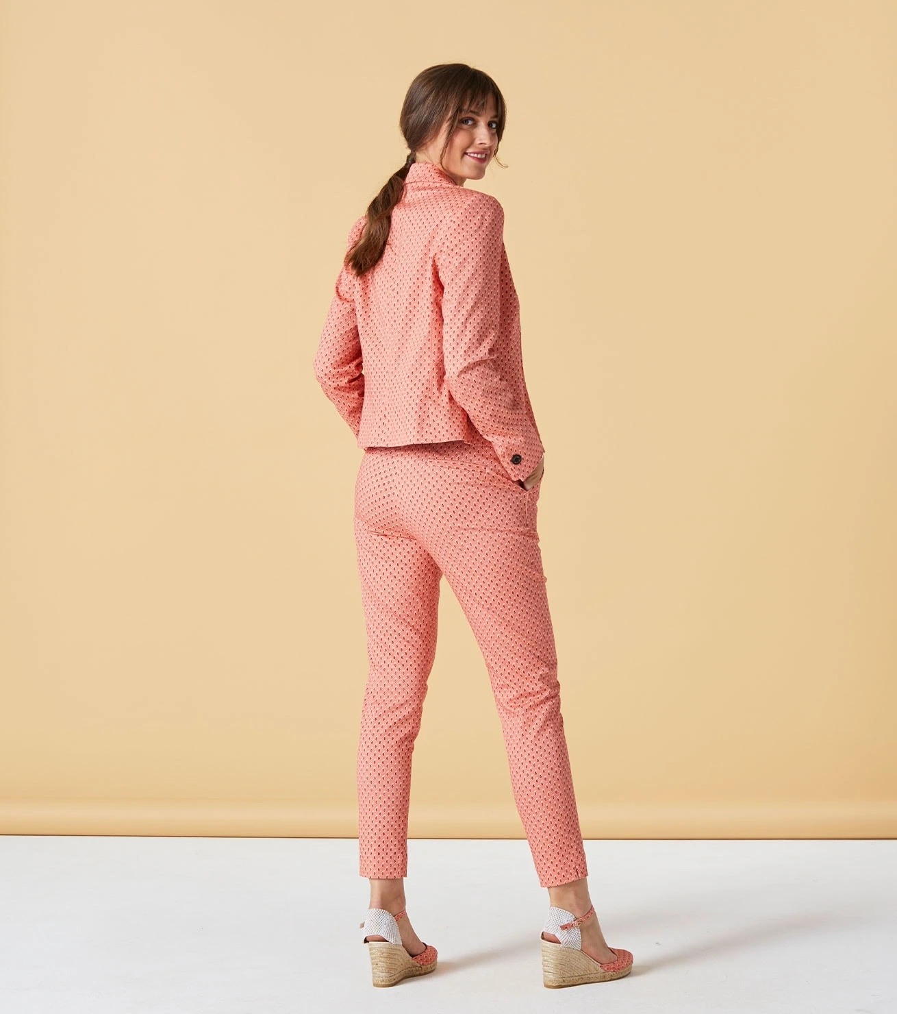 Pantalon BERTILLE Petit Paisley Terracotta 4 Pantalon BERTILLE Petit Paisley Terracotta – Image 4