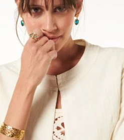 Boucles D'oreilles Azur Bleu -Mode Vêtements Magasin veste anise.4