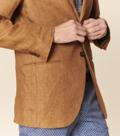 Veste AUBIN Lin Camel -Mode Vêtements Magasin veste aubin lin camel.1
