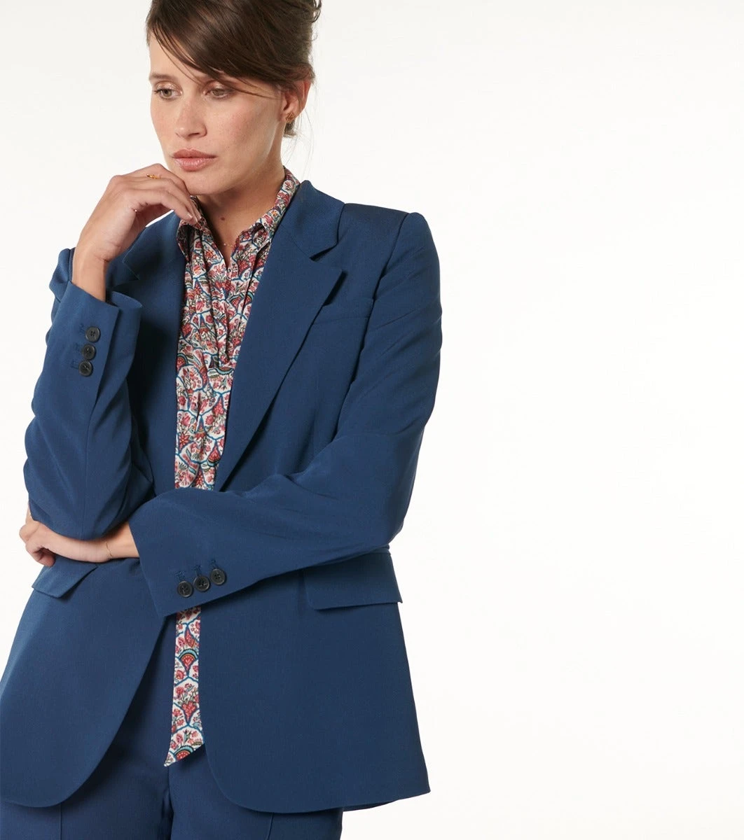 Veste FLAVIE Bleu Pétrole 1 Veste FLAVIE Bleu Pétrole