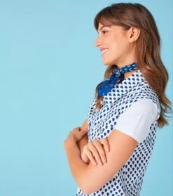 Veste BLEUET MOUCHE Blanc Indigo 9 Veste BLEUET MOUCHE Blanc Indigo -Mode Vêtements Magasin veste bleuet