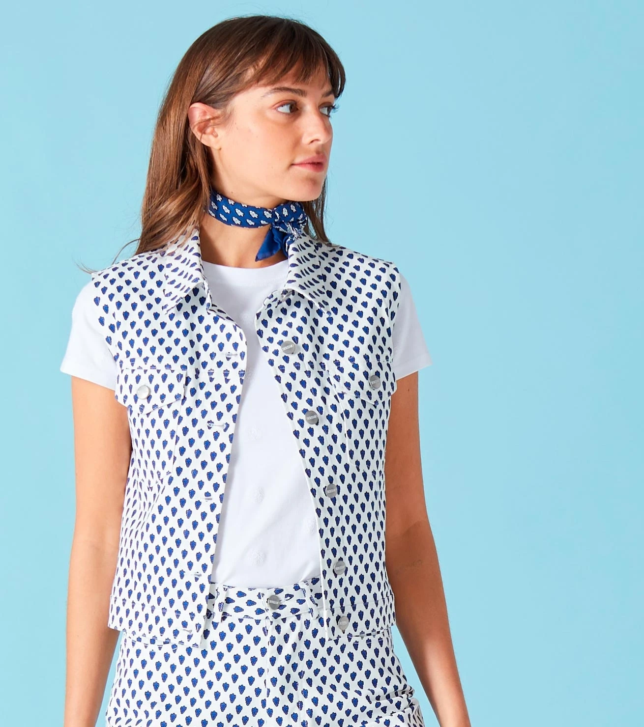 Veste BLEUET MOUCHE Blanc Indigo 6 Veste BLEUET MOUCHE Blanc Indigo – Image 6