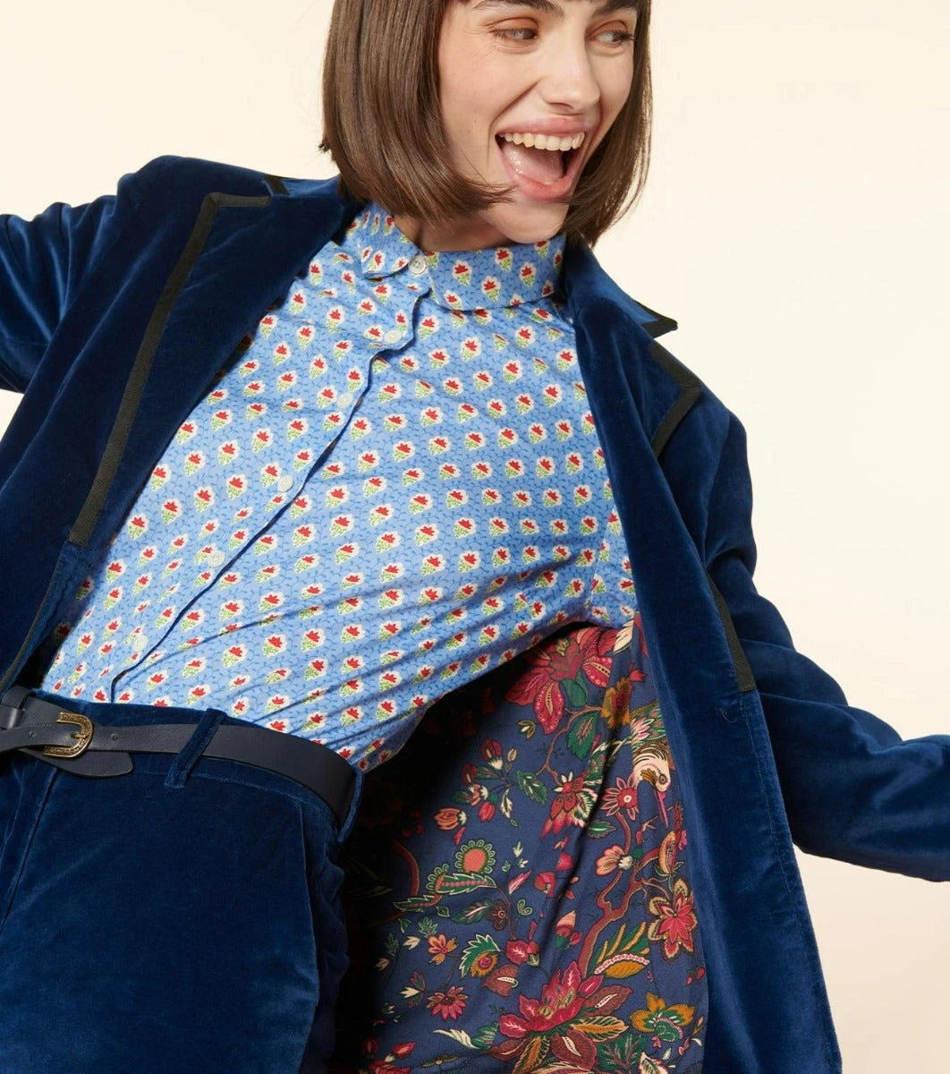 Veste CHLOE Velours Marine 3 Veste CHLOE Velours Marine – Image 3