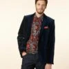 Veste DANDY Velours Bleu Nuit