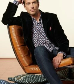 Chemise MILO Maillane Marine Rouge 8 Chemise MILO Maillane Marine Rouge -Mode Vêtements Magasin veste dandy noir.3