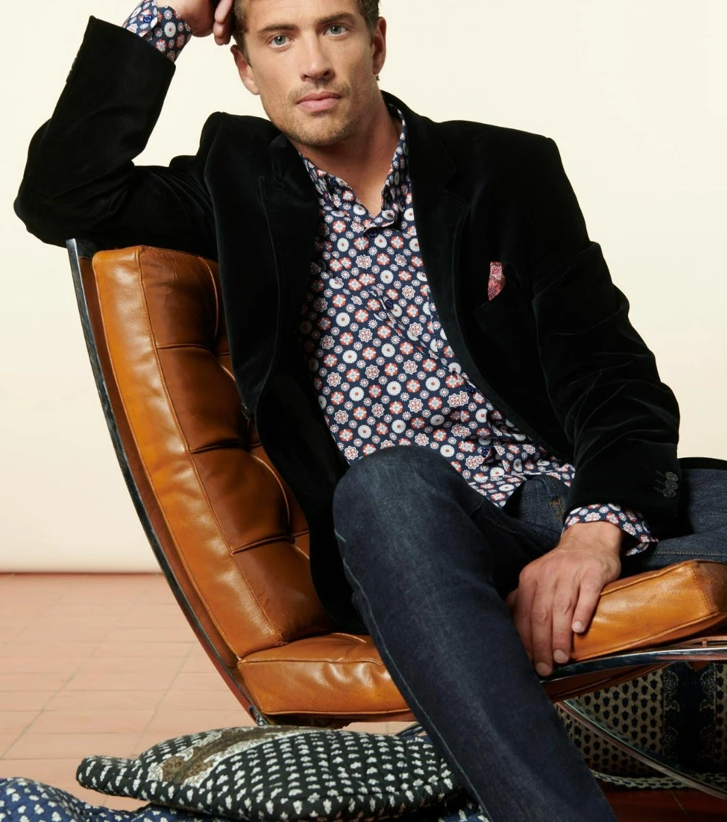 Chemise MILO Maillane Marine Rouge 3 Chemise MILO Maillane Marine Rouge – Image 3