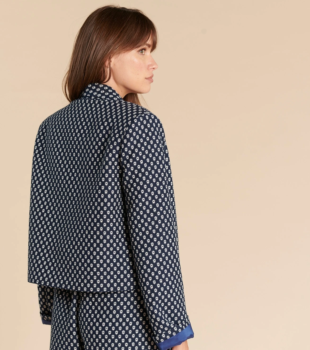 VESTE GEMMA Petit Sapin Bleu Blanc 3 VESTE GEMMA Petit Sapin Bleu Blanc – Image 3