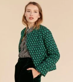 Veste Matelassée GEORGIA Palmette Vert -Mode Vêtements Magasin veste georgia palmette.3