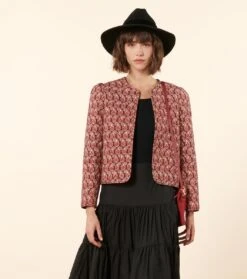 Veste LIO Paisley Naïf Bordeaux -Mode Vêtements Magasin veste lio paisley.4