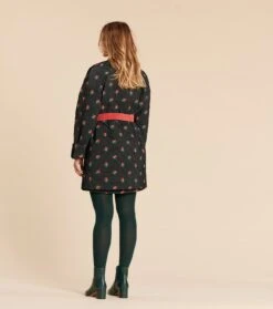 Veste Matelassée 3/4 THELMA Velours Printemps Noir Et Multico 10 Veste Matelassée 3/4 THELMA Velours Printemps Noir Et Multico -Mode Vêtements Magasin veste thelma printemps.2