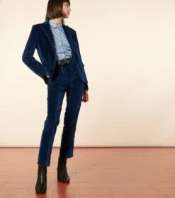 Veste CHLOE Velours Marine 9 Veste CHLOE Velours Marine -Mode Vêtements Magasin veste chloe velours marine 1